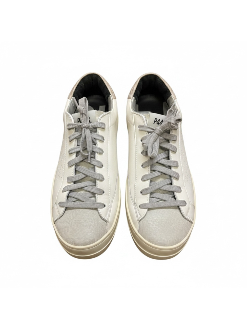 Women's P448 Sneakers Size 9 White and Grey Low Top Shoes